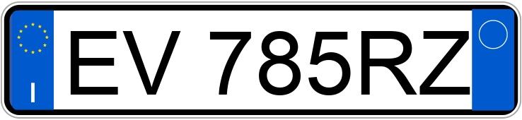 Numer rejestracyjny EV785RZ posiada BMW Serie 5