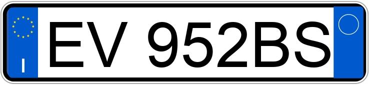 Numer rejestracyjny EV952BS posiada BMW Serie 3