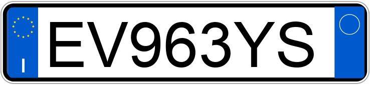 Numer rejestracyjny EV963YS posiada MERCEDES Classe A