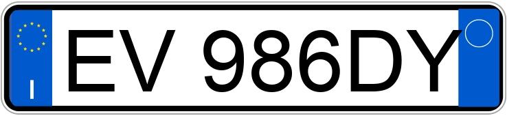 Numer rejestracyjny EV986DY posiada FIAT Panda 3a serie Numer rejestracyjny EV986DY posiada FIAT Panda 3a serie