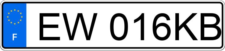 Numer rejestracyjny EW016KB posiada CITROEN C3