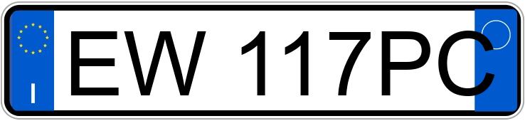 Numer rejestracyjny EW117PC posiada VOLKSWAGEN Golf 7a serie