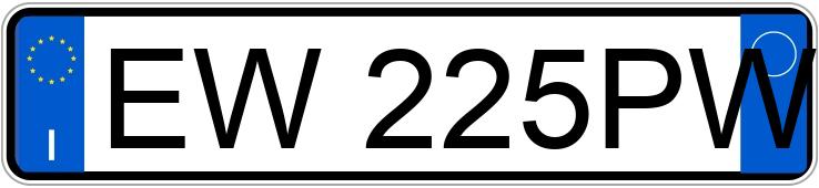 Numer rejestracyjny EW225PW posiada MERCEDES Vito 4as.