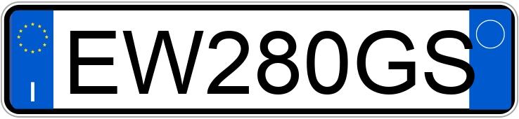 Numer rejestracyjny EW280GS posiada PORSCHE 911 CARRERA 4S