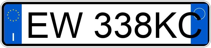 Numer rejestracyjny EW338KC posiada BMW Serie 5