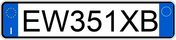 Numer rejestracyjny EW351XB posiada OPEL Adam