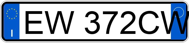 Numer rejestracyjny EW372CW posiada OPEL Adam