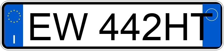 Numer rejestracyjny EW442HT posiada MERCEDES Classe B