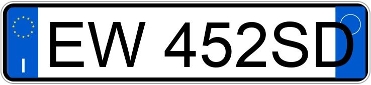 Numer rejestracyjny EW452SD posiada FIAT Panda 3a serie