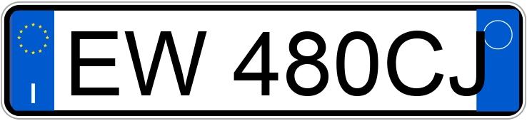 Numer rejestracyjny EW480CJ posiada AUDI A3 3a serie