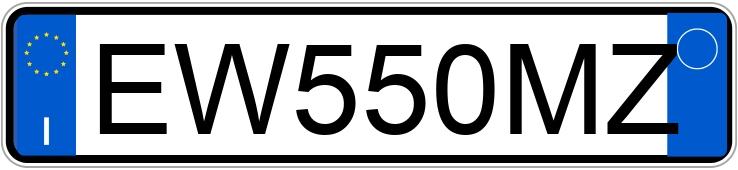 Numer rejestracyjny EW550MZ posiada FIAT Punto 4a serie