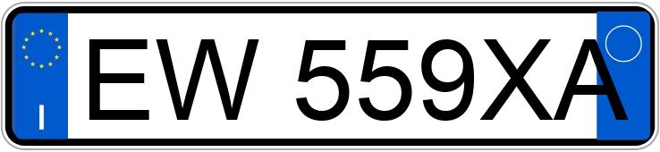 Numer rejestracyjny EW559XA posiada AUDI A3 3a serie