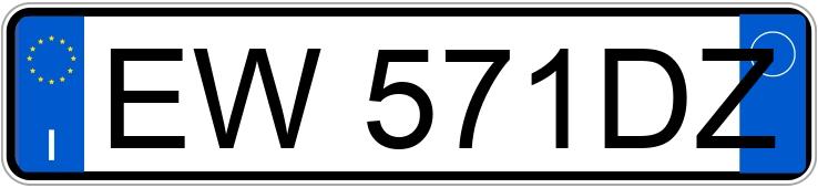 Numer rejestracyjny EW571DZ posiada AUDI A3 3a serie