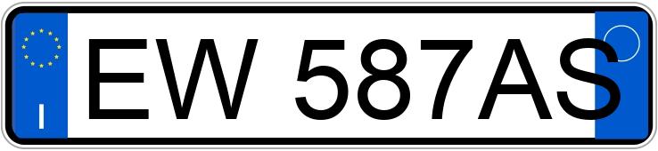 Numer rejestracyjny EW587AS posiada BMW Serie 1
