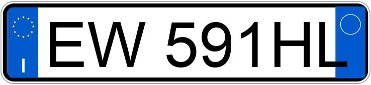 Numer rejestracyjny EW591HL posiada BMW Serie 1