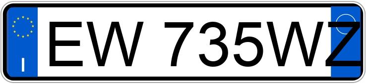 Numer rejestracyjny EW735WZ posiada VOLKSWAGEN Tiguan 1a serie