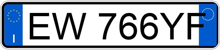 Numer rejestracyjny EW766YF posiada FIAT Panda 2a serie