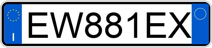 Numer rejestracyjny EW881EX posiada FIAT 500L