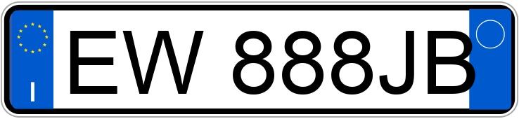 Numer rejestracyjny EW888JB posiada HONDA Civic 9a serie