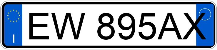 Numer rejestracyjny EW895AX posiada LANCIA Ypsilon 3a serie