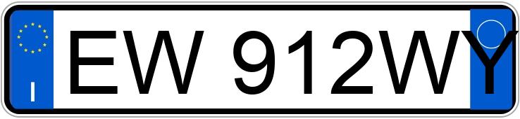 Numer rejestracyjny EW912WY posiada FIAT 500L