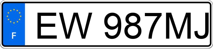 Numer rejestracyjny EW987MJ posiada TESLA MODEL X 100D