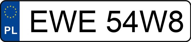 Numer rejestracyjny EWE 54W8 posiada VOLKSWAGEN TOURAN - EWE54W8