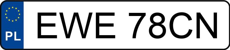 Numer rejestracyjny EWE 78CN posiada VOLKSWAGEN Passat 1.8i Kat. MR`86 GT - EWE78CN