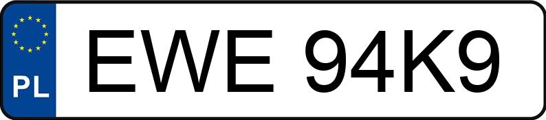 Numer rejestracyjny EWE 94K9 posiada VOLVO XC60 - EWE94K9 Numer rejestracyjny EWE 94K9 posiada VOLVO XC60 - EWE94K9