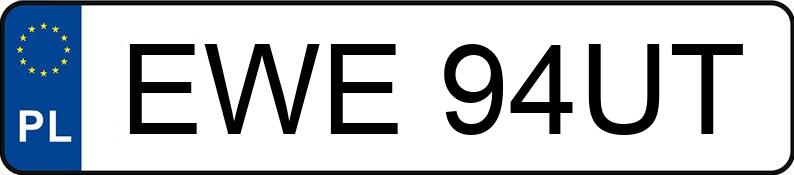 Numer rejestracyjny EWE 94UT posiada VOLKSWAGEN Passat GP 4.0 MR`00 E3 W8 4MOTION Tiptronic - EWE94UT