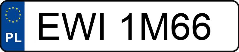 Numer rejestracyjny EWI 1M66 posiada TOYOTA - EWI1M66 Numer rejestracyjny EWI 1M66 posiada TOYOTA - EWI1M66