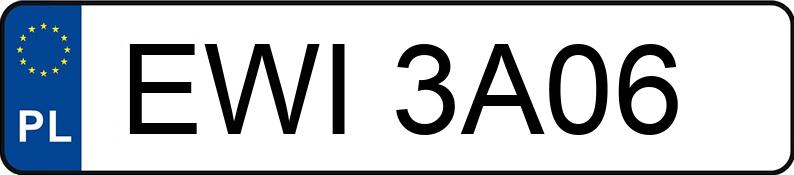 Numer rejestracyjny EWI 3A06 posiada BMW 318 - EWI3A06 Numer rejestracyjny EWI 3A06 posiada BMW 318 - EWI3A06