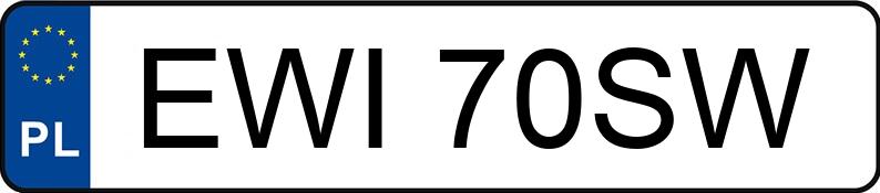 Numer rejestracyjny EWI 70SW posiada BMW 325 2.5 KAT COUPE - EWI70SW