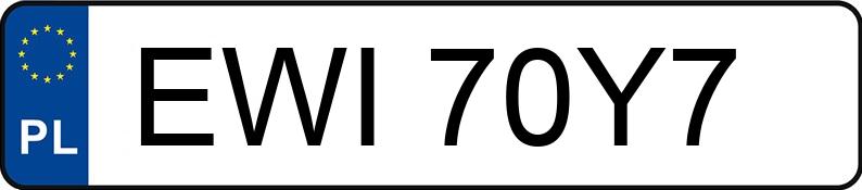 Numer rejestracyjny EWI 70Y7 posiada PEUGEOT EXPERT - EWI70Y7