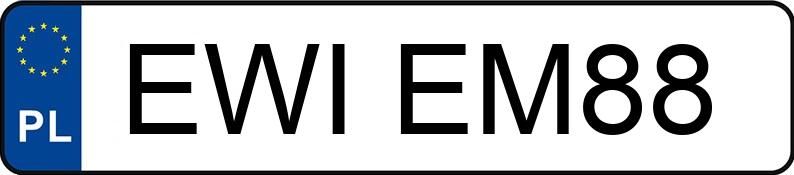 Numer rejestracyjny EWI EM88 posiada VOLKSWAGEN TRANSPORTER - EWIEM88