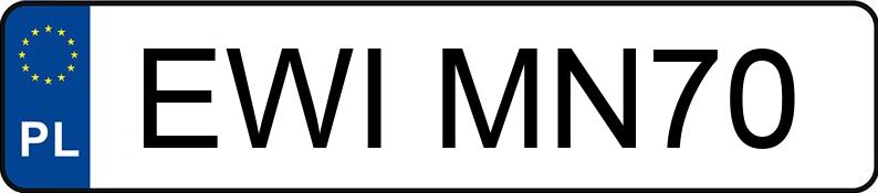 Numer rejestracyjny EWI MN70 posiada FORD Focus 2.0 TDCi MR`05 E4 FX Gold - EWIMN70