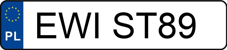 Numer rejestracyjny EWI ST89 posiada HONDA Civic 1.5i Kat. MR`91 LSi - EWIST89