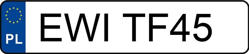 Numer rejestracyjny EWI TF45 posiada AUDI A4 2.0 TDi DPF MR`12 E5 B8 A4 2.0 TDi DPF MR`12 E5 B8 - EWITF45
