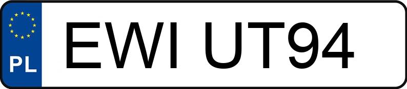 Numer rejestracyjny EWI UT94 posiada AUDI A3 1.8 Kat. MR`01 8L Ambition - EWIUT94