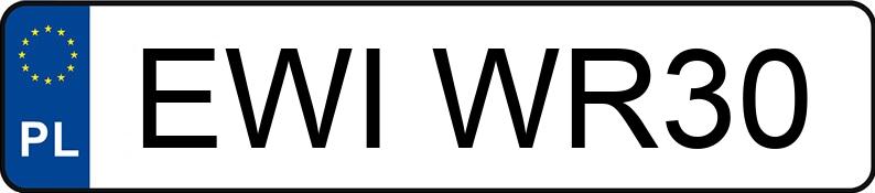 Numer rejestracyjny EWI WR30 posiada OPEL INSIGNIA LIMOUSINE HB - EWIWR30