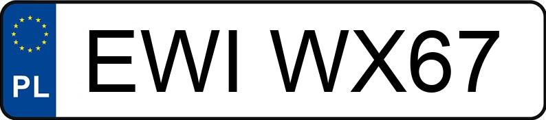 Numer rejestracyjny EWI WX67 posiada LEXUS GS 450h MR`16 E6 - EWIWX67 Numer rejestracyjny EWI WX67 posiada LEXUS GS 450h MR`16 E6 - EWIWX67
