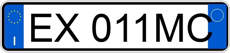 Numer rejestracyjny EX011MC posiada TOYOTA Yaris 3a serie