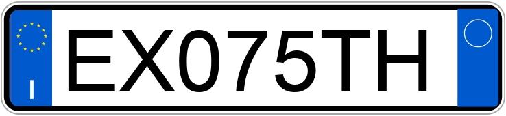 Numer rejestracyjny EX075TH posiada TOYOTA Aygo 2a serie