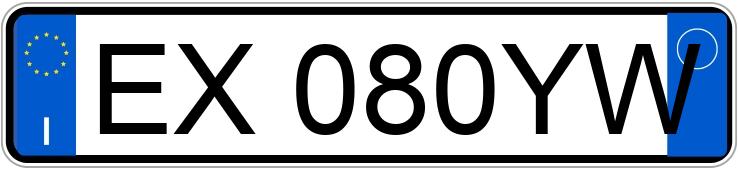 Numer rejestracyjny EX080YW posiada FIAT Punto 4a serie Numer rejestracyjny EX080YW posiada FIAT Punto 4a serie