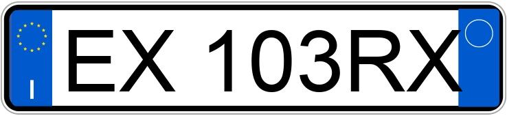Registreringsnummeret EX103RX har FORD-CNG TECHNIK B-MAX