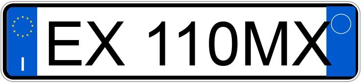 Numer rejestracyjny EX110MX posiada MERCEDES Classe A