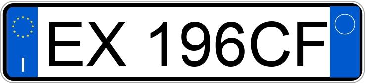 Numer rejestracyjny EX196CF posiada FERRARI FF