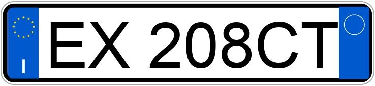Die Registrierungsnummer EX208CT hat BMW Serie 1