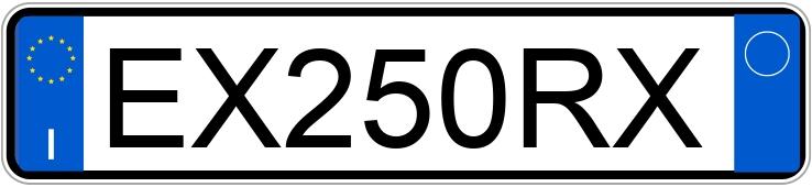 Numer rejestracyjny EX250RX posiada MERCEDES CLA Numer rejestracyjny EX250RX posiada MERCEDES CLA