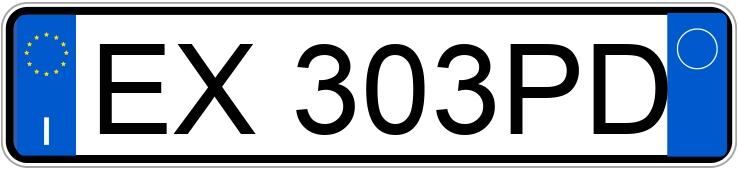 Numer rejestracyjny EX303PD posiada PEUGEOT 308 2a serie